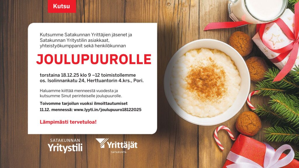 KUTSU, ilmoittaudu mukaan | Tervetuloa joulupuurolle 18.12.2025 klo 9–12