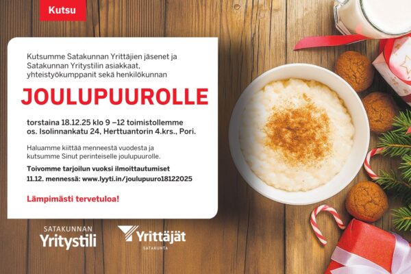 KUTSU, ilmoittaudu mukaan | Tervetuloa joulupuurolle 18.12.2025 klo 9–12