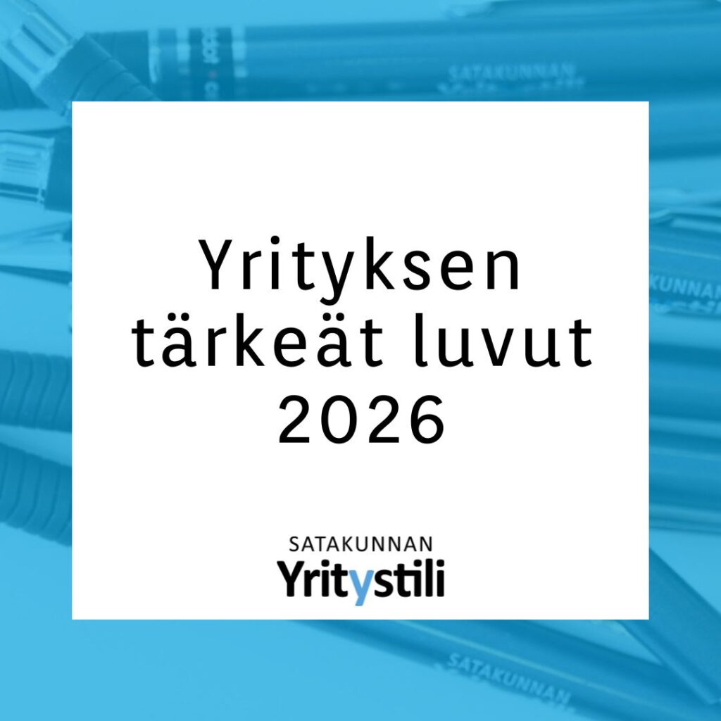 Yrityksen tärkeät luvut vuodelle 2026